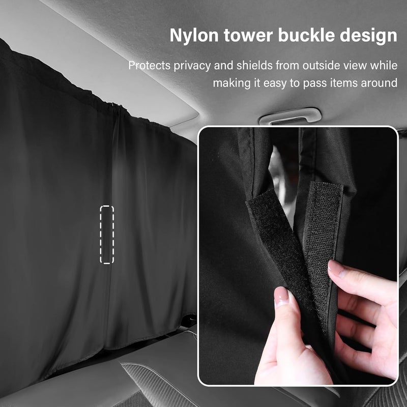 Stacool 3PCS Car Window Shades,Car Privacy Window Cover for Rear Window & Partition,95% Strong Shading Car Sunshade for Baby,Universal CCar Accessories Interior Fits Sleeping Traveling Camping (3PCS) - Image 4